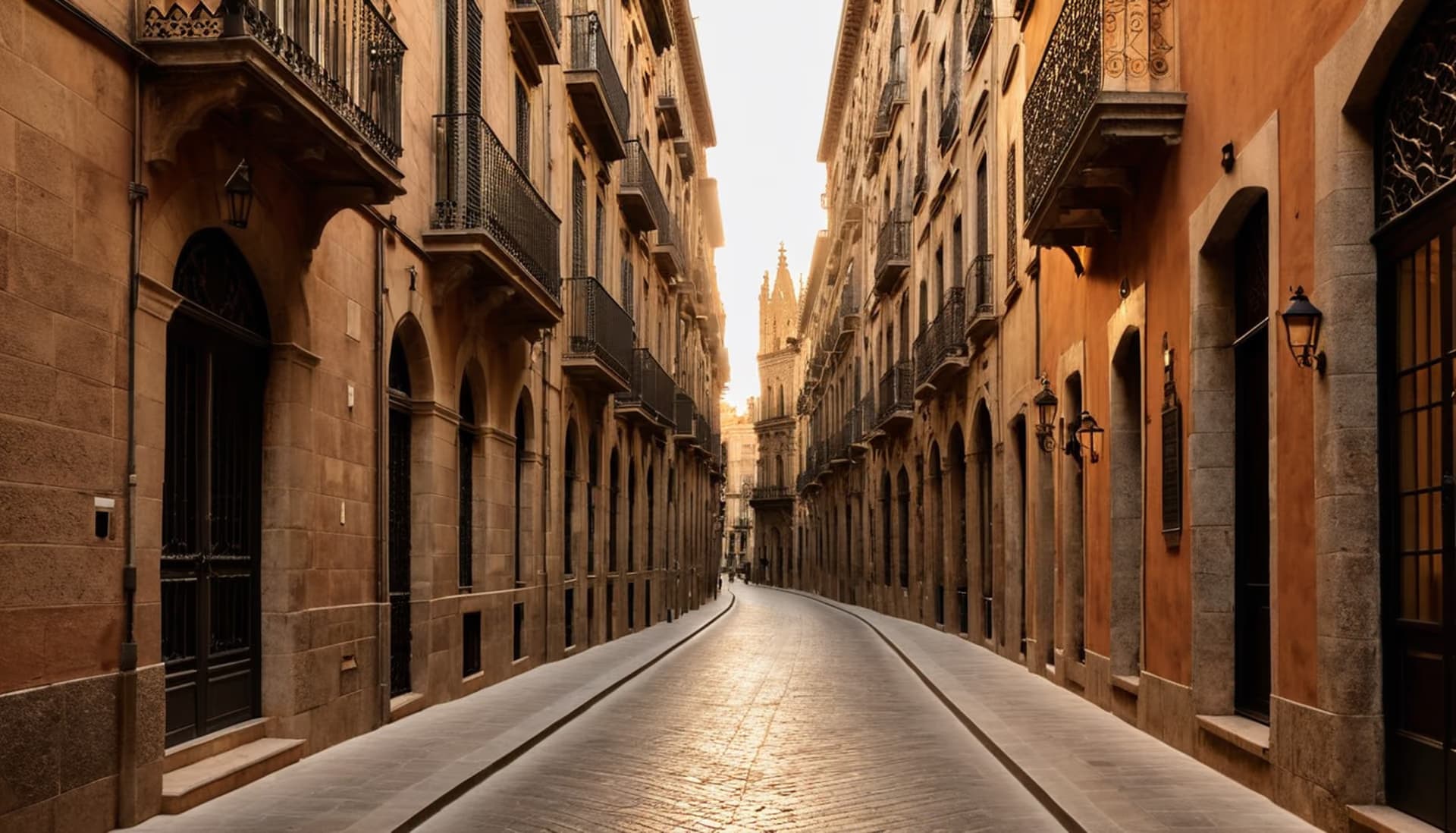 Barrio de Ciutat Vella en Barcelona