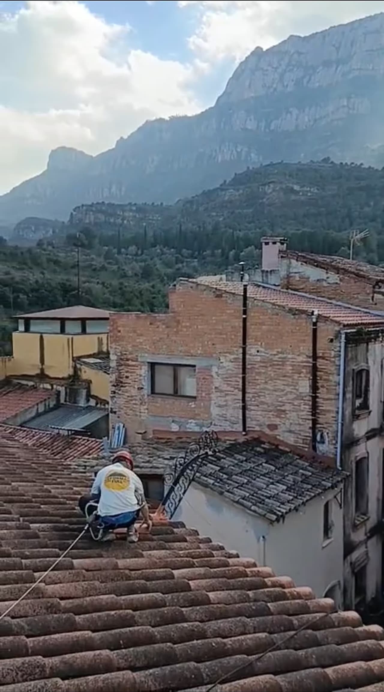 Trabajos en altura en un edificio